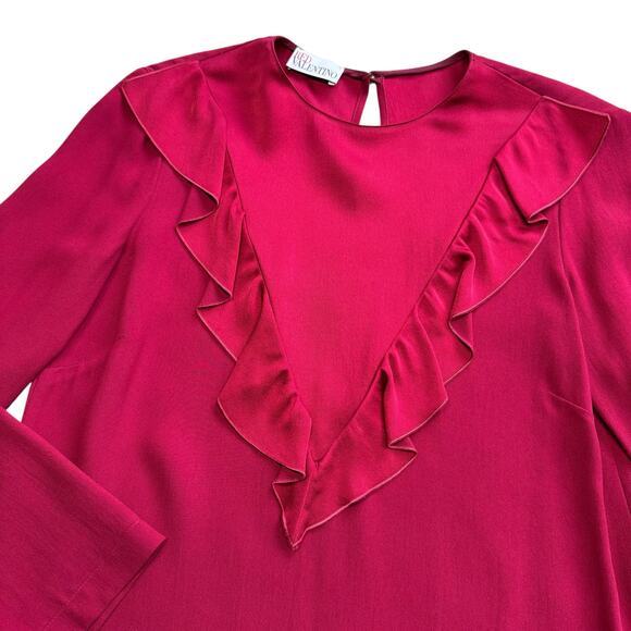 Red Valentino Ruffle Blouse Small - Picture 10 of 16